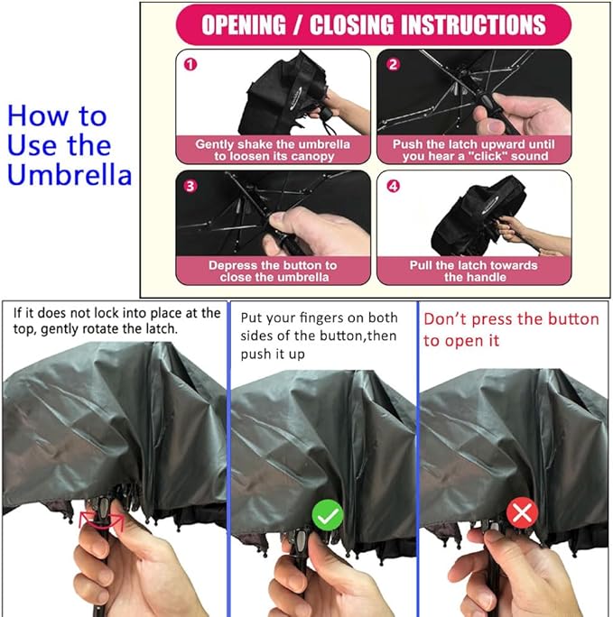Mini Travel Compact Windproof Umbrella - Small Folding Lightweight Sun & Rain Umbrellas with 95% UV Protection for Women Men