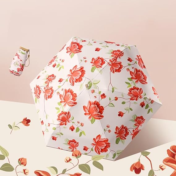 Small Mini Folding Umbrella Light Compact Design Perfect for Travel Outdoor UV Protection Sun and Rain Umbrellas